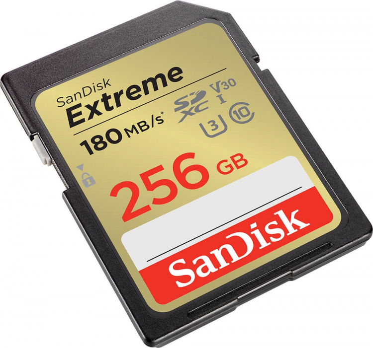 SanDisk SDXC Extreme 256GB 180MB/s UHS-I C10 V30 U3