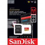 MicroSDXC Extreme 64GB Adapter 170MB/s A2 C10 V30