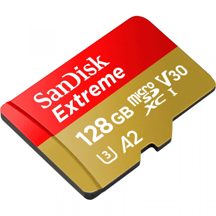 MicroSDXC Extreme 128GB 190MB/s A2 C10 V30 med Adapter  MicroSDXC Extreme 128GB 190MB/s A2 C10 V30 med Adapter