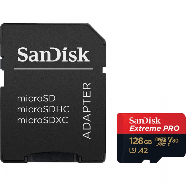 SanDisk MicroSDXC Extreme Pro 128GB 200MB/s A2 C10 V30 UHS-I