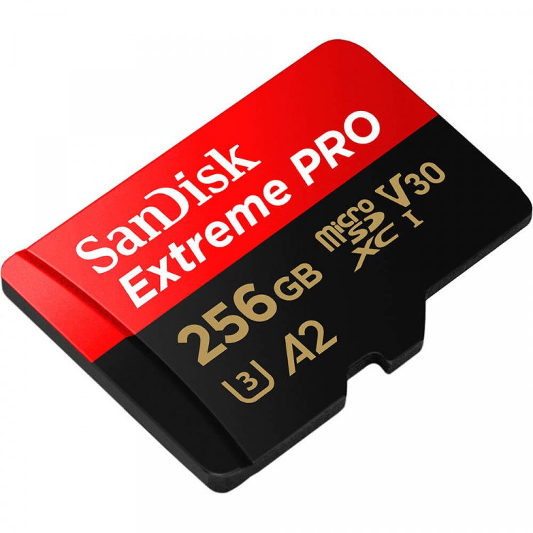 SanDisk MicroSDXC Extreme Pro 256GB 200MB/s A2 C10 V30 UHS-I