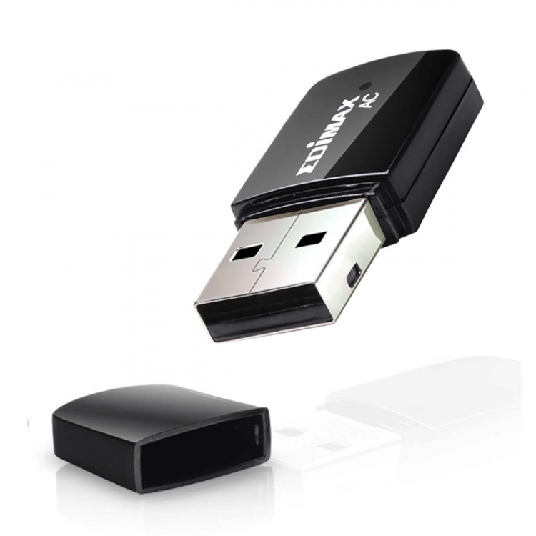 Edimax Trådlös USB-Adapter AC600 2.4/5 GHz (Dual Band) Svart