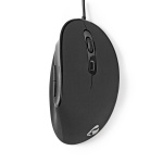 Nedis Trådad Mus | DPI: 1200 / 1800 / 2400 / 3600 dpi | Justerbar DPI | Antal knappar: 6 | Programmerbara knappar | Högerhänt | 1.60 m