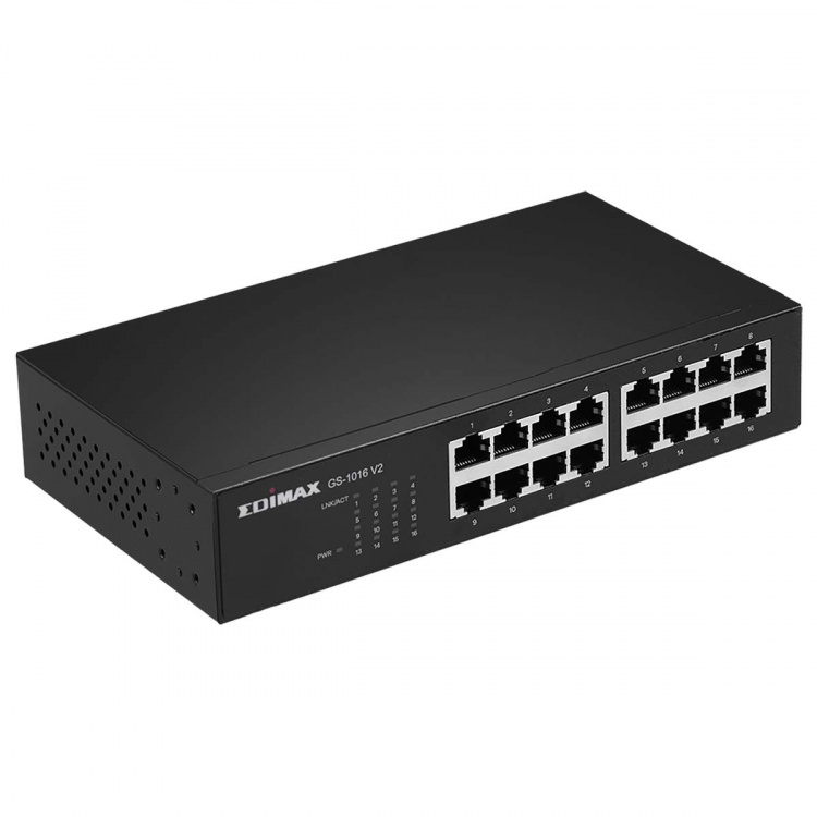 Edimax 16-portars Gigabit Switch Svart Edimax 16-portars Gigabit Switch Svart