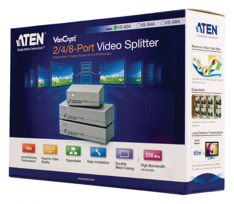 ATEN 2-Port VGA-Delare Silver ATEN 2-Port VGA-Delare Silver