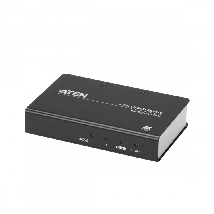 aten 2-Port True 4K HDMI Splitter Svart aten 2-Port True 4K HDMI Splitter Svart
