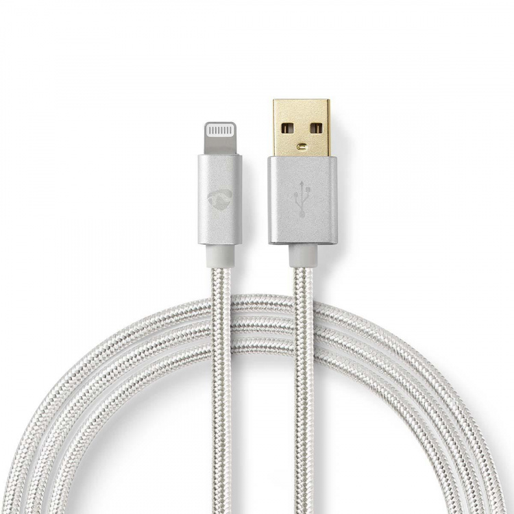 Nedis Lightning Kabel | USB 2.0 | Apple Lightning, 8-stifts | USB-A Hane | 480 Mbps | Guldplaterad | 1.00 m | Rund | Flätad / Nylon | Aluminium | Kartong med täckt fönster Nedis Lightning Kabel | USB 2.0 | Apple Lightning, 8-stifts | USB-A Hane | 480 Mbps | Guldplaterad | 1.00 m | Rund | Flätad / Nylon | Aluminium | Kartong med täckt fönster