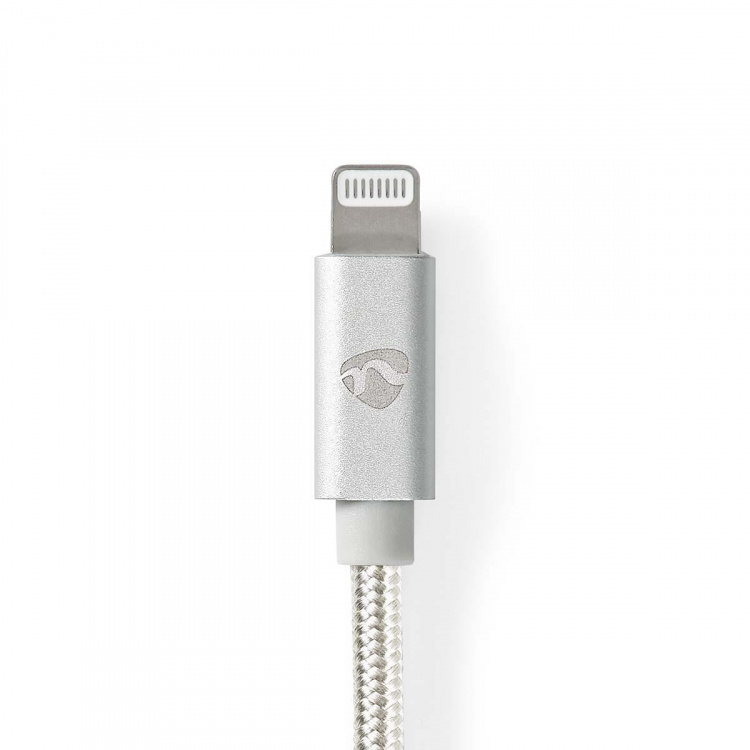 Nedis Lightning Kabel | USB 2.0 | Apple Lightning, 8-stifts | USB-A Hane | 480 Mbps | Guldplaterad | 2.00 m | Rund | Flätad / Nylon | Aluminium | Kartong med täckt fönster