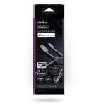 Nedis Lightning Kabel | USB 2.0 | Apple Lightning, 8-stifts | USB-A Hane | 480 Mbps | Guldplaterad | 2.00 m | Rund | Flätad / Nylon | Aluminium | Kartong med täckt fönster