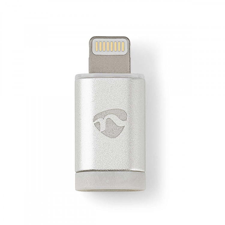 Nedis Lightning Adapter | Apple Lightning, 8-stifts | USB Micro-B Hona | Guldplaterad | Rund | Aluminium | Kartong med täckt fönster Nedis Lightning Adapter | Apple Lightning, 8-stifts | USB Micro-B Hona | Guldplaterad | Rund | Aluminium | Kartong med täckt fönster