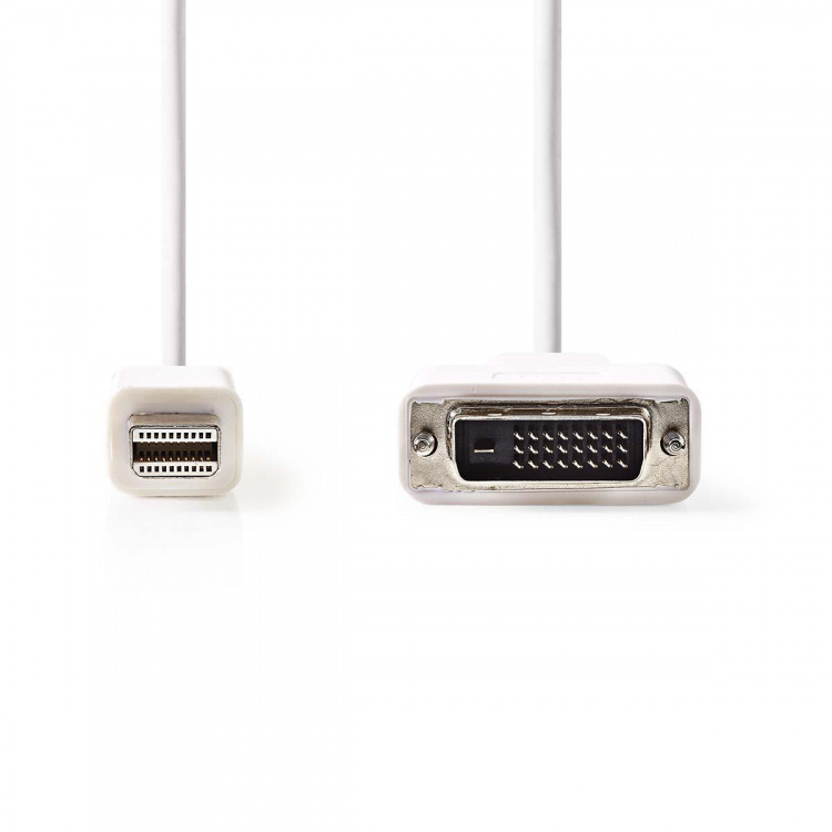 Nedis Mini Displayport-kabel | DisplayPort 1.2 | Mini DisplayPort Hane | DVI-D 24+1-Pin Hane | 21.6 Gbps | Nickelplaterad | 2.00 m | Rund | PVC | Vit | Kuvert Nedis Mini Displayport-kabel | DisplayPort 1.2 | Mini DisplayPort Hane | DVI-D 24+1-Pin Hane | 21.6 Gbps | Nickelplaterad | 2.00 m | Rund | PVC | Vit | Kuvert