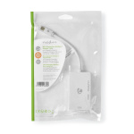 Nedis Mini Displayport-kabel | DisplayPort 1.2 | Mini DisplayPort Hane | DisplayPort Hona / DVI-D 24+1-Pin Hona / HDMI™ ingång | 21.6 Gbps | Nickelplaterad | 0.20 m | Rund | PVC | Vit | Plastpåse