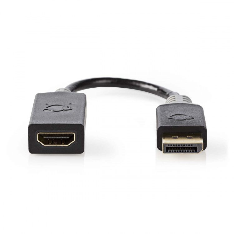 Nedis Displayport-kabel | DisplayPort Hane | HDMI™ Utgång | 4K@30Hz | Guldplaterad | 0.20 m | Rund | PVC | Antracit | Låda Nedis Displayport-kabel | DisplayPort Hane | HDMI™ Utgång | 4K@30Hz | Guldplaterad | 0.20 m | Rund | PVC | Antracit | Låda