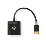 Nedis HDMI™ Adapter | HDMI™ Kontakt | USB Micro-B Hona / VGA hona 15p / 3.5 mm Hona | Guldplaterad | Rak | PVC | Antracit | 1 st. | Låda Nedis HDMI™ Adapter | HDMI™ Kontakt | USB Micro-B Hona / VGA hona 15p / 3.5 mm Hona | Guldplaterad | Rak | PVC | Antracit | 1 st. | Låda