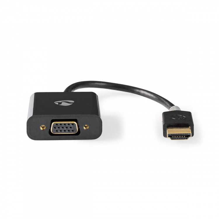 Nedis HDMI™ Adapter | HDMI™ Kontakt | USB Micro-B Hona / VGA hona 15p / 3.5 mm Hona | Guldplaterad | Rak | PVC | Antracit | 1 st. | Låda Nedis HDMI™ Adapter | HDMI™ Kontakt | USB Micro-B Hona / VGA hona 15p / 3.5 mm Hona | Guldplaterad | Rak | PVC | Antracit | 1 st. | Låda