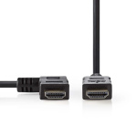 Nedis High Speed HDMI ™ kabel med Ethernet | Vänster Hooked HDMI ™ Connector | HDMI™ Kontakt | 4K@30Hz | 10.2 Gbps | 1.50 m | Rund | PVC | Svart | Kuvert Nedis High Speed HDMI ™ kabel med Ethernet | Vänster Hooked HDMI ™ Connector | HDMI™ Kontakt | 4K@30Hz | 10.2 Gbps | 1.50 m | Rund | PVC | Svart | Kuvert