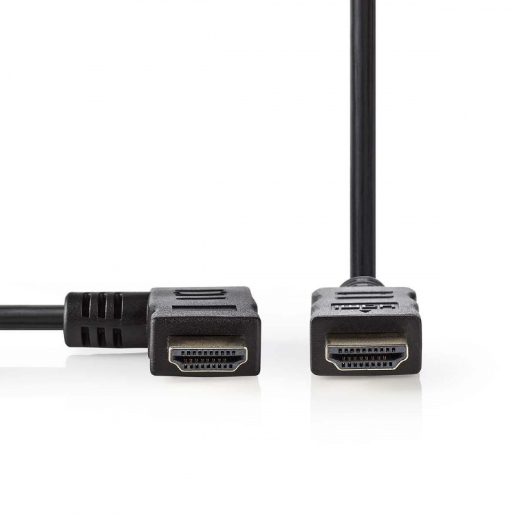 Nedis High Speed HDMI ™ kabel med Ethernet | Vänster Hooked HDMI ™ Connector | HDMI™ Kontakt | 4K@30Hz | 10.2 Gbps | 1.50 m | Rund | PVC | Svart | Kuvert Nedis High Speed HDMI ™ kabel med Ethernet | Vänster Hooked HDMI ™ Connector | HDMI™ Kontakt | 4K@30Hz | 10.2 Gbps | 1.50 m | Rund | PVC | Svart | Kuvert
