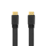 Nedis High Speed ​​HDMI ™ kabel med Ethernet | HDMI™ Kontakt | HDMI™ Kontakt | 4K@30Hz | 10.2 Gbps | 3.00 m | Platt | PVC | Svart | Kuvert