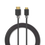 Nedis High Speed HDMI ™ kabel med Ethernet | HDMI™ Kontakt | HDMI™ Mini kontakt | 4K@60Hz | 18 Gbps | 2.00 m | Rund | PVC | Antracit | Kartong med fönster Nedis High Speed HDMI ™ kabel med Ethernet | HDMI™ Kontakt | HDMI™ Mini kontakt | 4K@60Hz | 18 Gbps | 2.00 m | Rund | PVC | Antracit | Kartong med fönster