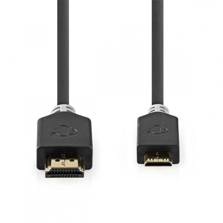 Nedis High Speed HDMI ™ kabel med Ethernet | HDMI™ Kontakt | HDMI™ Mini kontakt | 4K@60Hz | 18 Gbps | 2.00 m | Rund | PVC | Antracit | Kartong med fönster Nedis High Speed HDMI ™ kabel med Ethernet | HDMI™ Kontakt | HDMI™ Mini kontakt | 4K@60Hz | 18 Gbps | 2.00 m | Rund | PVC | Antracit | Kartong med fönster