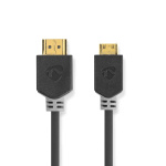Nedis High Speed HDMI ™ kabel med Ethernet | HDMI™ Kontakt | HDMI™ Mini kontakt | 4K@60Hz | 18 Gbps | 2.00 m | Rund | PVC | Antracit | Kartong med fönster Nedis High Speed HDMI ™ kabel med Ethernet | HDMI™ Kontakt | HDMI™ Mini kontakt | 4K@60Hz | 18 Gbps | 2.00 m | Rund | PVC | Antracit | Kartong med fönster