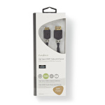 Nedis High Speed HDMI ™ kabel med Ethernet | HDMI™ Kontakt | HDMI™ Mini kontakt | 4K@60Hz | 18 Gbps | 2.00 m | Rund | PVC | Antracit | Kartong med fönster Nedis High Speed HDMI ™ kabel med Ethernet | HDMI™ Kontakt | HDMI™ Mini kontakt | 4K@60Hz | 18 Gbps | 2.00 m | Rund | PVC | Antracit | Kartong med fönster