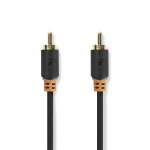 Nedis Digital Audio Kabel | RCA Hane | RCA Hane | Guldplaterad | 2.00 m | Rund | PVC | Antracit | Låda