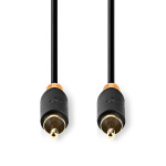 Nedis Digital Audio Kabel | RCA Hane | RCA Hane | Guldplaterad | 2.00 m | Rund | PVC | Antracit | Låda