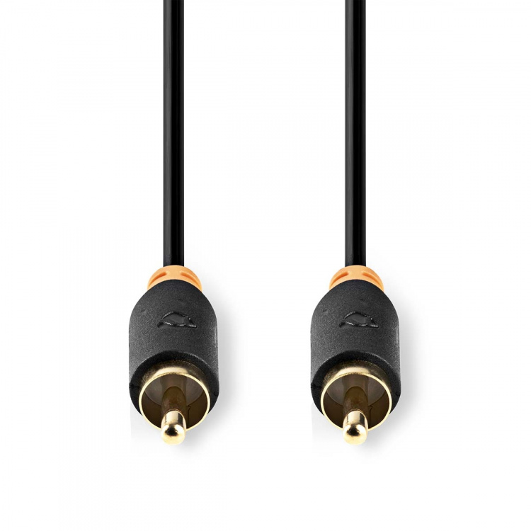Nedis Digital Audio Kabel | RCA Hane | RCA Hane | Guldplaterad | 2.00 m | Rund | PVC | Antracit | Låda