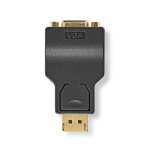 Nedis Displayport-adapter | DisplayPort Hane | VGA hona 15p | 1080p | Guldplaterad | Rak | Rund | ABS | Antracit | Låda