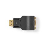 Nedis Displayport-adapter | DisplayPort Hane | VGA hona 15p | 1080p | Guldplaterad | Rak | Rund | ABS | Antracit | Låda