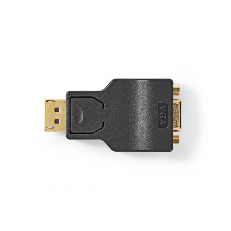 Nedis Displayport-adapter | DisplayPort Hane | VGA hona 15p | 1080p | Guldplaterad | Rak | Rund | ABS | Antracit | Låda
