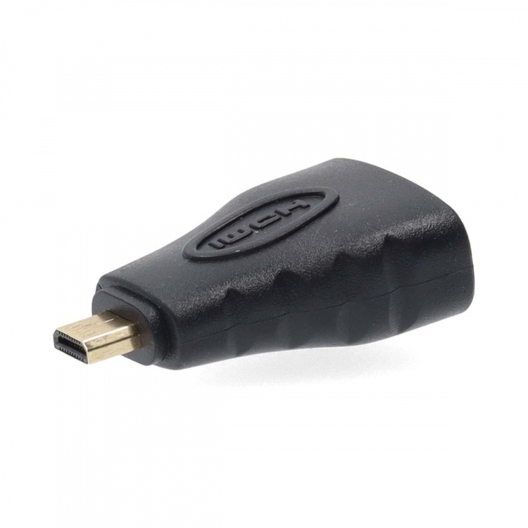 Nedis HDMI™ Adapter | HDMI™ Micro kontakt | HDMI™ Utgång | Guldplaterad | Rak | ABS | Antracit | 1 st. | Kartong med fönster
