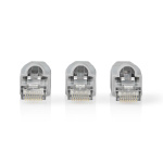 Nedis RJ45-kontakt | Hane | Solid UTP CAT6 | Rak | Guldplaterad | 10 st. | PVC | Grå | Låda