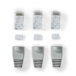 Nedis RJ45-kontakt | Hane | Solid UTP CAT6 | Rak | Guldplaterad | 10 st. | PVC | Grå | Låda