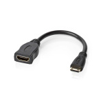 Nedis High Speed HDMI ™ kabel med Ethernet | HDMI™ Mini kontakt | HDMI™ Utgång | 4K@30Hz | 10.2 Gbps | 0.20 m | Rund | PVC | Svart | Kuvert Nedis High Speed HDMI ™ kabel med Ethernet | HDMI™ Mini kontakt | HDMI™ Utgång | 4K@30Hz | 10.2 Gbps | 0.20 m | Rund | PVC | Svart | Kuvert