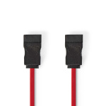Nedis SATA kabel | 3 Gbps | SATA 7-Pin Hona | SATA 7-Pin Hona | Nickelplaterad | 0.50 m | Platt | PVC | Röd | Plastpåse