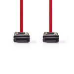 Nedis SATA kabel | 3 Gbps | SATA 7-Pin Hona | SATA 7-Pin Hona | Nickelplaterad | 0.50 m | Platt | PVC | Röd | Plastpåse