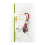 Nedis SATA kabel | 3 Gbps | SATA 7-Pin Hona | SATA 7-Pin Hona | Nickelplaterad | 0.50 m | Platt | PVC | Röd | Plastpåse