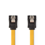 Nedis SATA kabel | 6 Gbps | SATA 7-Pin Hona | SATA 7-Pin Hona | Nickelplaterad | 1.00 m | Platt | PVC | Gul | Plastpåse
