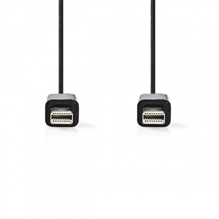 Nedis Mini Displayport-kabel | DisplayPort 1.2 | Mini DisplayPort Hane | Mini DisplayPort Hane | 21.6 Gbps | Nickelplaterad | 1.00 m | Rund | PVC | Svart | Plastpåse