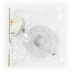 Nedis CAT5e nätverkskabel | SF/UTP | RJ45 hane | RJ45 hane | 20.0 m | Rund | PVC | Vit | Plastpåse