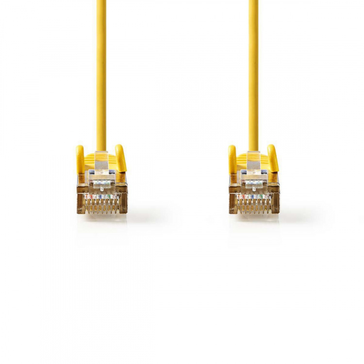 Nedis CAT5e nätverkskabel | SF/UTP | RJ45 hane | RJ45 hane | 5.00 m | Rund | PVC | Gul | Plastpåse
