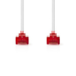 Nedis CAT6 Nätverkskabel | RJ45 hane | RJ45 hane | U/UTP | 3.00 m | Snagless | Platt | PVC | Vit | Kuvert