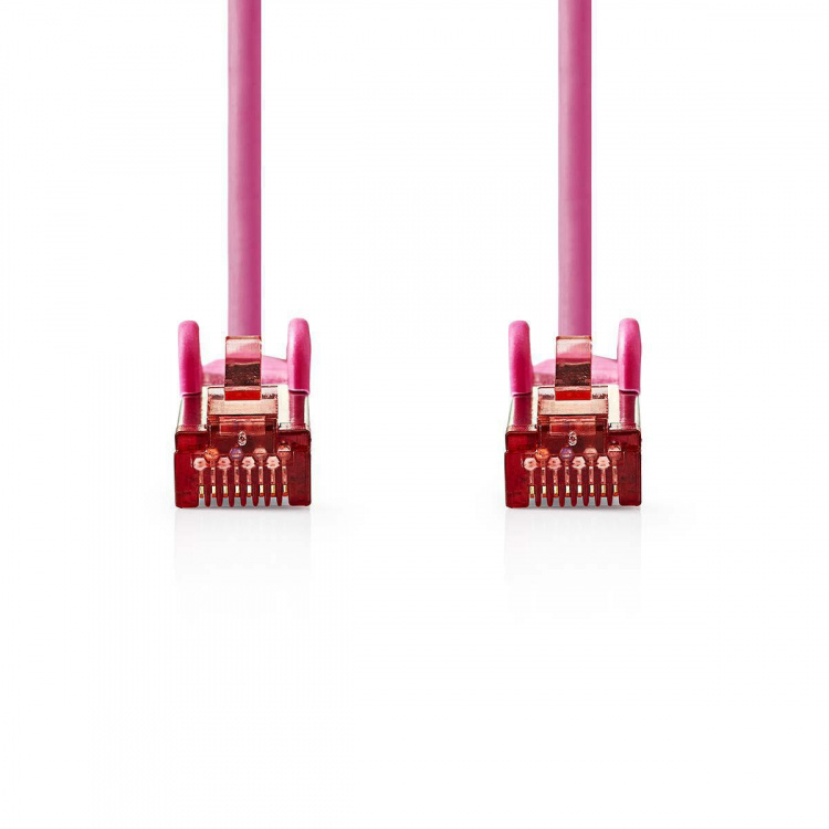 Nedis CAT6 Nätverkskabel | RJ45 hane | RJ45 hane | S/FTP | 15.0 m | Rund | LSZH | Rosa | Plastpåse