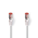 Cat 6 kabel | RJ45 hane | RJ45 hane | S/FTP | 7.50 m | Rund | LSZH | Vit | Plastpåse