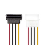 Nedis Intern Strömkabel | Molex Hane | SATA 15-Pin Hona | Guldplaterad | 0.15 m | Rund | PVC | Mångfärgad | Kuvert Nedis Intern Strömkabel | Molex Hane | SATA 15-Pin Hona | Guldplaterad | 0.15 m | Rund | PVC | Mångfärgad | Kuvert