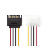 Nedis Intern Strömkabel | SATA 15-Pin Hane | Molex Hona | Guldplaterad | 0.15 m | Rund | PVC | Mångfärgad | Kuvert Nedis Intern Strömkabel | SATA 15-Pin Hane | Molex Hona | Guldplaterad | 0.15 m | Rund | PVC | Mångfärgad | Kuvert