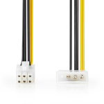 Nedis Intern Strömkabel | Molex Hane | PCI Express Hane | Guldplaterad | 0.20 m | Rund | PVC | Gul / Svart | Kuvert