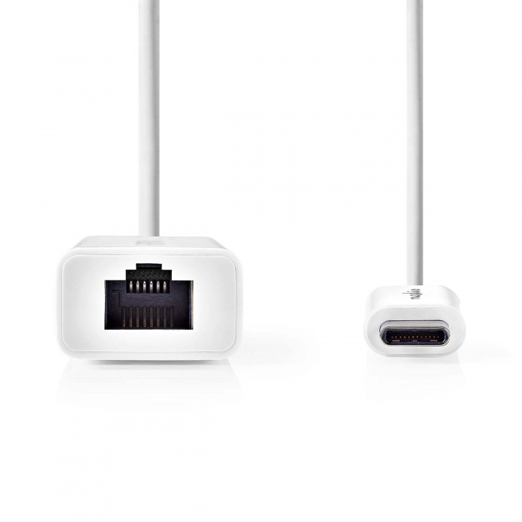 Nedis USB-nätverkskort | USB 3.2 Gen 1 | 1000 Mbps | USB-C™ Hane | RJ45 Hona | 0.20 m | Rund | Nickelplaterad | Förtent Koppar | Vit | Kuvert Nedis USB-nätverkskort | USB 3.2 Gen 1 | 1000 Mbps | USB-C™ Hane | RJ45 Hona | 0.20 m | Rund | Nickelplaterad | Förtent Koppar | Vit | Kuvert